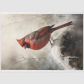 (鳥)ショウジョウコウカンチョウイン雪2 Decopage紙 薄葉紙 (正面)