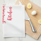 (鳥)ショウジョウコウカンチョウウィズホリデーバードハウスパーソナライズされた キッチンタオル (四つ折り)