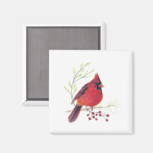 （鳥）ショウジョウコウカンチョウウオータカラーアートマグネット マグネット (正面/裏面)