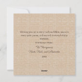 （鳥）ショウジョウコウカンチョウエレガントピネコーンウッドランドバーラップラグジュアリー シーズンカード (裏面)