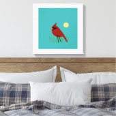 （鳥）ショウジョウコウカンチョウオングラスアクアブルーグリーン キャンバスプリント (インサイチュ (寝室))