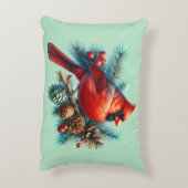 (鳥)ショウジョウコウカンチョウオンパインブランチウィズウィンターベリー アクセントクッション (裏面(縦))