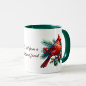 (鳥)ショウジョウコウカンチョウオンパインブランチウィズウィンターベリー マグカップ (正面右)