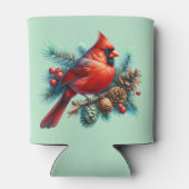 (鳥)ショウジョウコウカンチョウオンパインブランチウィズウィンターベリー 缶クーラー (裏面)