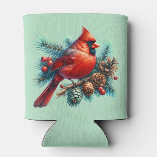 (鳥)ショウジョウコウカンチョウオンパインブランチウィズウィンターベリー 缶クーラー (裏面)