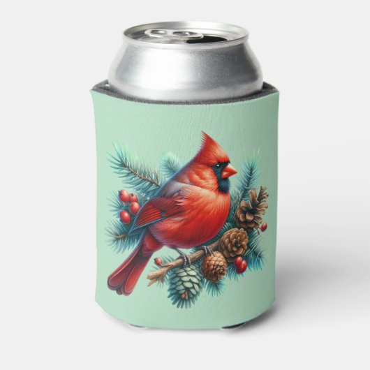 (鳥)ショウジョウコウカンチョウオンパインブランチウィズウィンターベリー 缶クーラー (缶裏面)