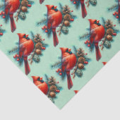 （鳥）ショウジョウコウカンチョウオンパインブランチウィズウィンターベリー 薄葉紙 (詳細)