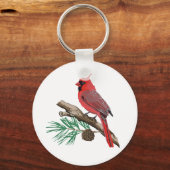 （鳥）ショウジョウコウカンチョウオンパイン キーホルダー (正面)
