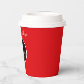 (鳥)ショウジョウコウカンチョウオンブラックアンドレッドホリデイ 紙コップ (裏面)