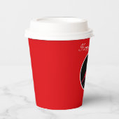 (鳥)ショウジョウコウカンチョウオンブラックアンドレッドホリデイ 紙コップ (正面)