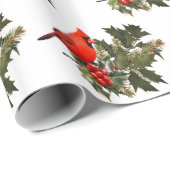 （鳥）ショウジョウコウカンチョウオンホリーラッピング紙 ラッピングペーパー (ロールコーナー)