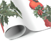 （鳥）ショウジョウコウカンチョウオンホリー2ラッピング紙 ラッピングペーパー (ロールコーナー)