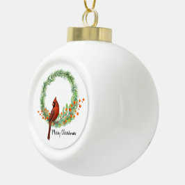 （鳥）ショウジョウコウカンチョウオンリーススノーフレーク額縁オーナメント セラミックボールオーナメント