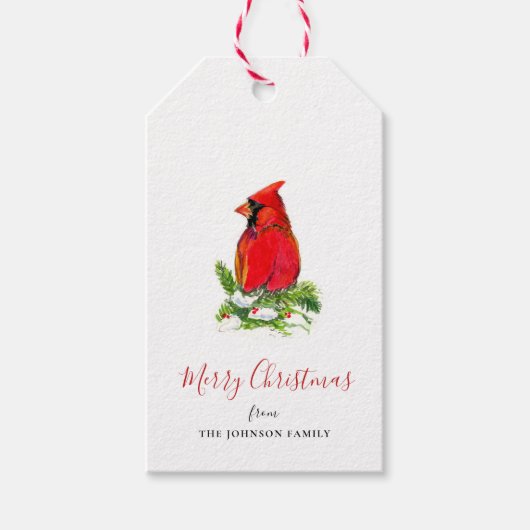 (鳥)ショウジョウコウカンチョウオン松枝水色絵を描 ギフトタグ (正面)