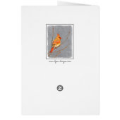 （鳥）ショウジョウコウカンチョウオン枝絵画の – オリジナルバードアート (裏面)