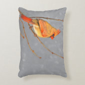 (鳥)ショウジョウコウカンチョウオン枝絵画の – オリジナルバードアート アクセントクッション (正面(垂直))