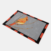 （鳥）ショウジョウコウカンチョウオン枝絵画の – オリジナルバードアート ドアマット (アングル)