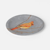 （鳥）ショウジョウコウカンチョウオン枝絵画の – オリジナルバードアート ペーパープレート (アングル)