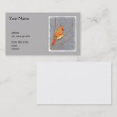 (鳥)ショウジョウコウカンチョウオン枝絵画の – オリジナルバードアート 名刺 (正面/裏面)