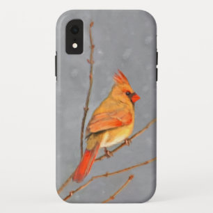 （鳥）ショウジョウコウカンチョウオン枝絵画の – オリジナルバードアート iPhone XRケース
