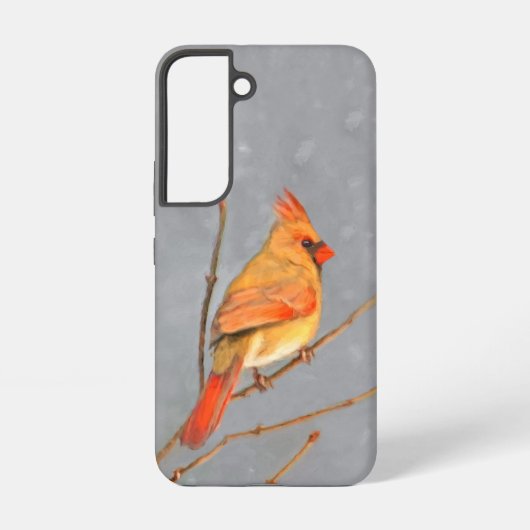 (鳥)ショウジョウコウカンチョウオン枝絵画の – オリジナルバードアート SAMSUNG GALAXYケース (裏面)