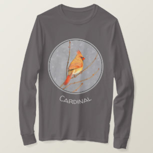(鳥)ショウジョウコウカンチョウオン枝絵画の – オリジナルバードアート Tシャツ