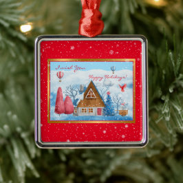 （鳥）ショウジョウコウカンチョウオン横カスタマイズ メタルオーナメント