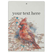 （鳥）ショウジョウコウカンチョウオンVirginia Road Mapカスタマイズ可能 クリップボード (裏面)