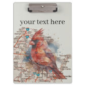 （鳥）ショウジョウコウカンチョウオンVirginia Road Mapカスタマイズ可能 クリップボード (正面)