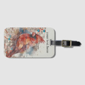 (鳥)ショウジョウコウカンチョウオンVirginia Road Mapカスタマイズ可能 ラゲッジタグ (正面横)