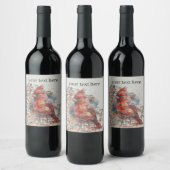 （鳥）ショウジョウコウカンチョウオンVirginia Road Mapカスタマイズ可能 ワインラベル (ボトル)