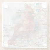 （鳥）ショウジョウコウカンチョウオンVirginia Road Map ガラスコースター (裏面)