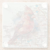 （鳥）ショウジョウコウカンチョウオンVirginia Road Map ガラスコースター (裏面)