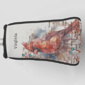 (鳥)ショウジョウコウカンチョウオンVirginia Road Map ゴルフヘッドカバー (正面)