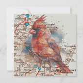 (鳥)ショウジョウコウカンチョウオンVirginia Road Map シーズンカード (正面)