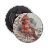 （鳥）ショウジョウコウカンチョウオンVirginia Road Map 栓抜き (正面)