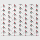 （鳥）ショウジョウコウカンチョウカスタムクリスマスホリデーラッピング紙 ラッピングペーパー (フラット)