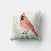 （鳥）ショウジョウコウカンチョウカスタムボホノーザンピローパステルグリーン クッション (正面)