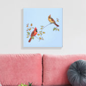 （鳥）ショウジョウコウカンチョウカップル キャンバスプリント (インサイチュ (リビング))
