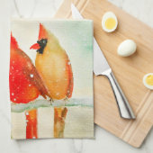 （鳥）ショウジョウコウカンチョウキッチンタオル キッチンタオル (四つ折り)