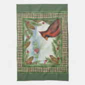 (鳥)ショウジョウコウカンチョウキッチンタオル キッチンタオル (縦)