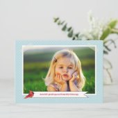 (鳥)ショウジョウコウカンチョウクラシック両面3フォトホリデーカード シーズンカード (スタンド正面)