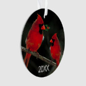 （鳥）ショウジョウコウカンチョウクリスマスアクリルオーナメント オーナメント (正面)