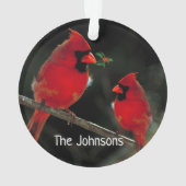 （鳥）ショウジョウコウカンチョウクリスマスアクリルオーナメント オーナメント (裏面)