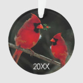 （鳥）ショウジョウコウカンチョウクリスマスアクリルオーナメント オーナメント (正面)