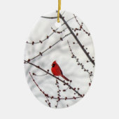 (鳥)ショウジョウコウカンチョウクリスマスオーナメント – 天使が近い セラミックオーナメント (正面)