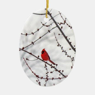 （鳥）ショウジョウコウカンチョウクリスマスオーナメント – 天使が近い セラミックオーナメント