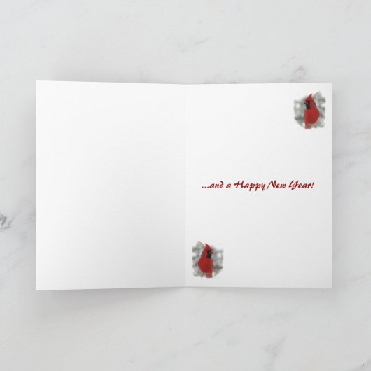 (鳥)ショウジョウコウカンチョウクリスマスカード シーズンカード (内部)