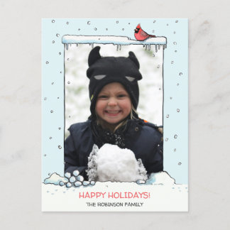 （鳥）ショウジョウコウカンチョウクリスマスカード、（鳥）ショウジョウコウカンチョウ写真はがき シーズンポストカード