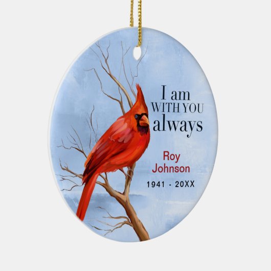 (鳥)ショウジョウコウカンチョウクリスマスメモリアルメモリアルオーナメント セラミックオーナメント (右)